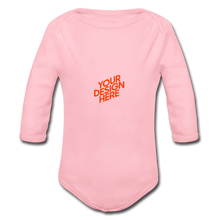Lade das Bild in den Galerie-Viewer, Organic Longsleeve Baby Bodysuit selbst gestalten und bedrucken - Hellrosa