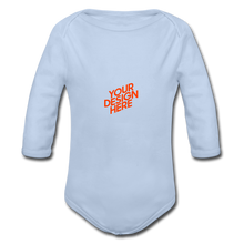 Lade das Bild in den Galerie-Viewer, Organic Longsleeve Baby Bodysuit selbst gestalten und bedrucken - Sky