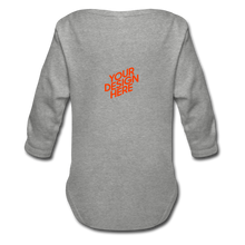 Lade das Bild in den Galerie-Viewer, Organic Longsleeve Baby Bodysuit selbst gestalten und bedrucken - Grau meliert