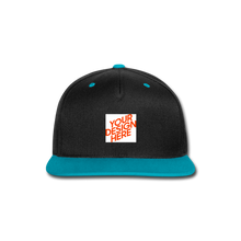 Lade das Bild in den Galerie-Viewer, Contrast Snapback Cap selbst gestalten und bedrucken - Schwarz/Türkis