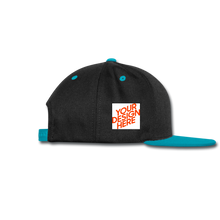 Lade das Bild in den Galerie-Viewer, Contrast Snapback Cap selbst gestalten und bedrucken - Schwarz/Türkis