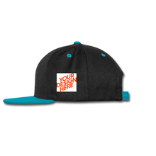 Lade das Bild in den Galerie-Viewer, Contrast Snapback Cap selbst gestalten und bedrucken - Schwarz/Türkis