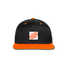 Lade das Bild in den Galerie-Viewer, Contrast Snapback Cap selbst gestalten und bedrucken - Schwarz/Neonorgange