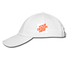 Lade das Bild in den Galerie-Viewer, Baseball Cap selbst gestalten und bedrucken - Weiß/Weiß