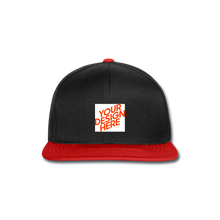 Lade das Bild in den Galerie-Viewer, Snapback Cap selbst gestalten und bedrucken - Schwarz/Rot