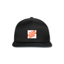 Lade das Bild in den Galerie-Viewer, Snapback Cap selbst gestalten und bedrucken - Schwarz/Schwarz