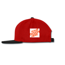 Lade das Bild in den Galerie-Viewer, Snapback Cap selbst gestalten und bedrucken - Rot/Schwarz