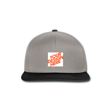 Lade das Bild in den Galerie-Viewer, Snapback Cap selbst gestalten und bedrucken - Graphit/Schwarz