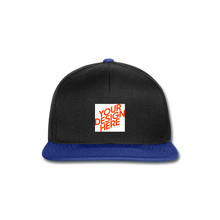 Lade das Bild in den Galerie-Viewer, Snapback Cap selbst gestalten und bedrucken - Schwarz/Königsblau
