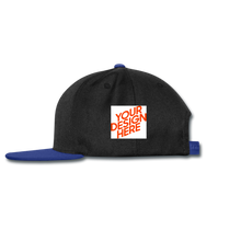 Lade das Bild in den Galerie-Viewer, Snapback Cap selbst gestalten und bedrucken - Schwarz/Königsblau