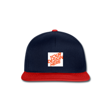 Lade das Bild in den Galerie-Viewer, Snapback Cap selbst gestalten und bedrucken - Navy/Rot