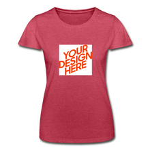 Lade das Bild in den Galerie-Viewer, T-Shirt Damen/Frauen selbst gestalten und bedrucken - Rot meliert