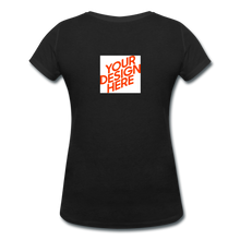 Lade das Bild in den Galerie-Viewer, Damen Bio T-Shirt mit V-Ausschnitt von Stanley & Stella selbst gestalten und bedrucken - Schwarz