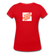Lade das Bild in den Galerie-Viewer, Damen Bio T-Shirt mit V-Ausschnitt von Stanley & Stella selbst gestalten und bedrucken - Rot