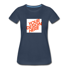 Lade das Bild in den Galerie-Viewer, Premium T-Shirt Damen/Frauen selbst gestalten und bedrucken - Navy