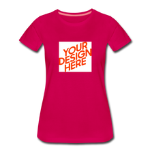 Lade das Bild in den Galerie-Viewer, Premium T-Shirt Damen/Frauen selbst gestalten und bedrucken - dunkles Pink