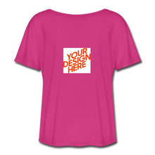 Lade das Bild in den Galerie-Viewer, Women’s Batwing-Sleeve T-Shirt | Bella + Canvas Damen/Frauen selbst gestalten und bedrucken - Fuchsiarot