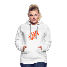 Lade das Bild in den Galerie-Viewer, Damen/Frauen selbst gestalten und bedrucken Premium Hoodie - Weiß