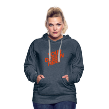 Lade das Bild in den Galerie-Viewer, Damen/Frauen selbst gestalten und bedrucken Premium Hoodie - Jeansblau