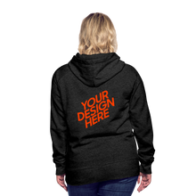 Lade das Bild in den Galerie-Viewer, Damen/Frauen selbst gestalten und bedrucken Premium Hoodie - Anthrazit