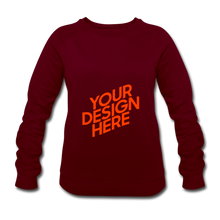 Lade das Bild in den Galerie-Viewer, Bio Sweatshirt by Stanley & Stella Damen/Frauen selbst gestalten und bedrucken - Bordeaux