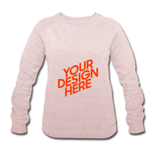 Lade das Bild in den Galerie-Viewer, Bio Sweatshirt by Stanley & Stella Damen/Frauen selbst gestalten und bedrucken - Rosa-Creme meliert