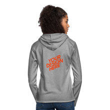 Lade das Bild in den Galerie-Viewer, Light Unisex Sweatshirt Hoodie Damen/Frauen selbst gestalten und bedrucken - Grau meliert