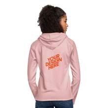 Lade das Bild in den Galerie-Viewer, Light Unisex Sweatshirt Hoodie Damen/Frauen selbst gestalten und bedrucken - Rosa-Creme meliert