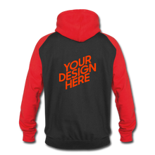 Lade das Bild in den Galerie-Viewer, Baseball Hoodie Damen/Frauen selbst gestalten und bedrucken - Schwarz/Rot