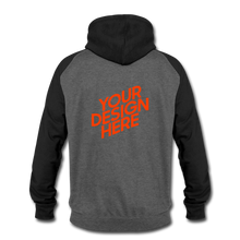 Lade das Bild in den Galerie-Viewer, Baseball Hoodie Damen/Frauen selbst gestalten und bedrucken - Graphit/Schwarz