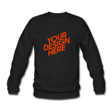 Lade das Bild in den Galerie-Viewer, Unisex Sweatshirt Damen/Frauen selbst gestalten und bedrucken - Schwarz