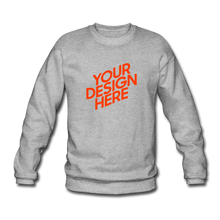 Lade das Bild in den Galerie-Viewer, Unisex Sweatshirt Damen/Frauen selbst gestalten und bedrucken - Weißgrau meliert