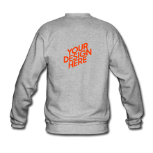 Lade das Bild in den Galerie-Viewer, Unisex Sweatshirt Damen/Frauen selbst gestalten und bedrucken - Weißgrau meliert