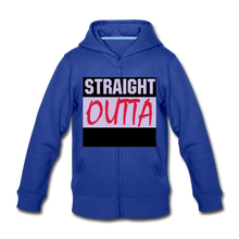 Lade das Bild in den Galerie-Viewer, Kinder Premium Kapuzenpulli mit Reißverschluss Zip Hoodie selbst gestalten und bedrucken - royal blue