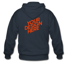 Lade das Bild in den Galerie-Viewer, Gut aussehend Premium Hooded Jacket Herren/Männer selbst gestalten und bedrucken - navy