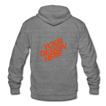 Lade das Bild in den Galerie-Viewer, Tri-blend Hooded Jacket by Bella + Canvas Herren/Männer selbst gestalten und bedrucken - grey tri-blend