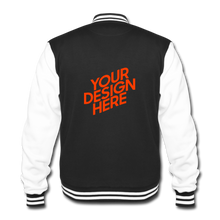 Lade das Bild in den Galerie-Viewer, College Sweatjacket Jacken Herren/Männer selbst gestalten und bedrucken - black/white