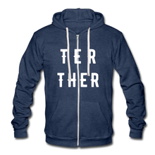 Lade das Bild in den Galerie-Viewer, Tri-Blend Hooded Jacket von Bella + Canvas Herren/Männer selbst gestalten und bedrucken - heather navy