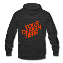 Lade das Bild in den Galerie-Viewer, Tri-Blend Hooded Jacket von Bella + Canvas Herren/Männer selbst gestalten und bedrucken - charcoal grey