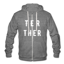 Lade das Bild in den Galerie-Viewer, Tri-Blend Hooded Jacket von Bella + Canvas Herren/Männer selbst gestalten und bedrucken - grey tri-blend