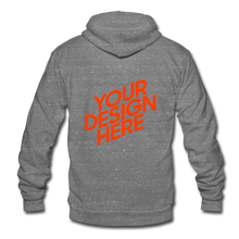 Lade das Bild in den Galerie-Viewer, Tri-Blend Hooded Jacket von Bella + Canvas Herren/Männer selbst gestalten und bedrucken - grey tri-blend