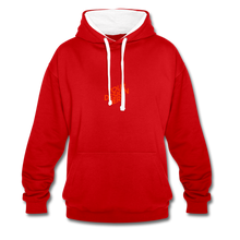 Lade das Bild in den Galerie-Viewer, Contrast Colour Hoodie Herren/Männer selbst gestalten und bedrucken - red/white