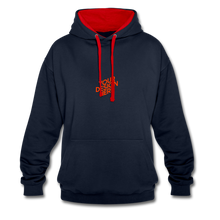Lade das Bild in den Galerie-Viewer, Contrast Colour Hoodie Herren/Männer selbst gestalten und bedrucken - navy/red