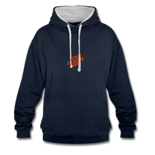 Lade das Bild in den Galerie-Viewer, Contrast Colour Hoodie Herren/Männer selbst gestalten und bedrucken - navy/heather grey