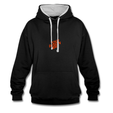 Lade das Bild in den Galerie-Viewer, Contrast Colour Hoodie Herren/Männer selbst gestalten und bedrucken - black/heather grey