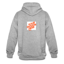Lade das Bild in den Galerie-Viewer, Contrast Colour Hoodie Herren/Männer selbst gestalten und bedrucken - heather grey/navy