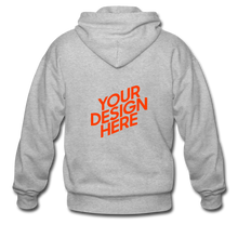 Lade das Bild in den Galerie-Viewer, Schwergewichtige Kapuzenjacke für Herren/Männer selbst gestalten und bedrucken - heather grey
