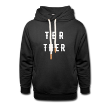 Lade das Bild in den Galerie-Viewer, Shawl Collar Hoodie Damen/Frauen selbst gestalten und bedrucken - black