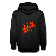 Lade das Bild in den Galerie-Viewer, Shawl Collar Hoodie Damen/Frauen selbst gestalten und bedrucken - black