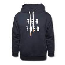 Lade das Bild in den Galerie-Viewer, Shawl Collar Hoodie Damen/Frauen selbst gestalten und bedrucken - navy